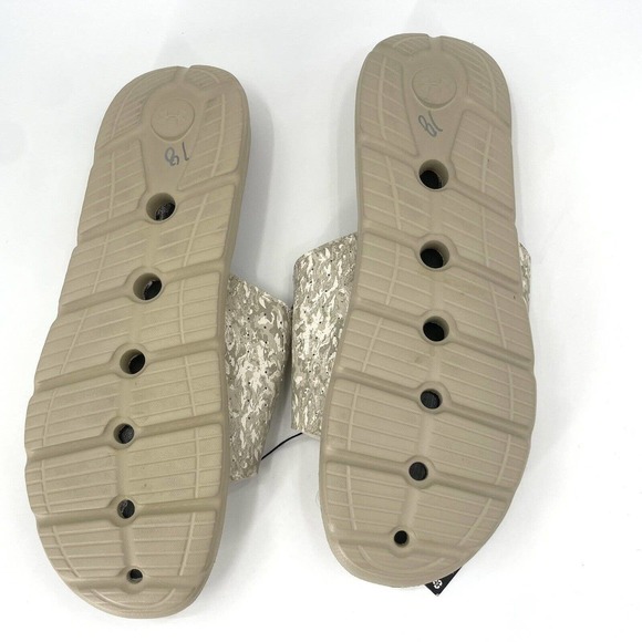 Under Armour Men's Ignite Pro Freedom Slide Sandal Men's Size 18 Khaki Cream - Picture 2 of 4